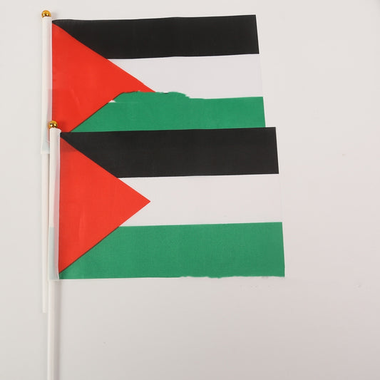 14 21cm Palestine Hand Signal Flag With Rod