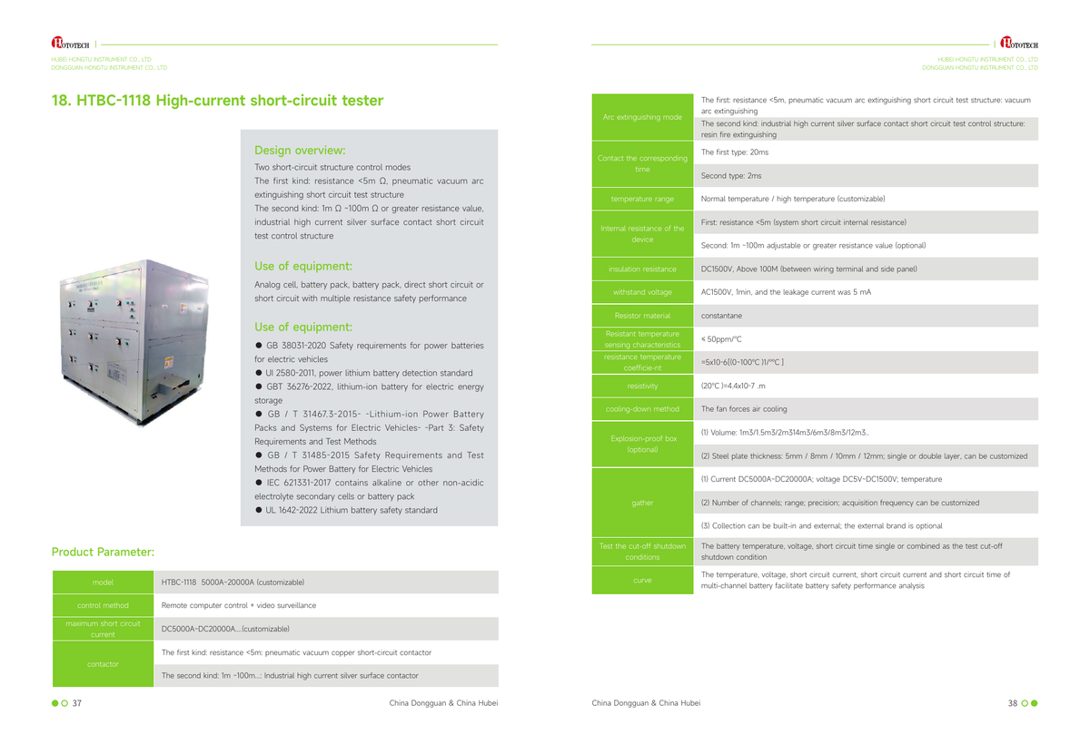 HOTOTECH HTBC-1118 brochure