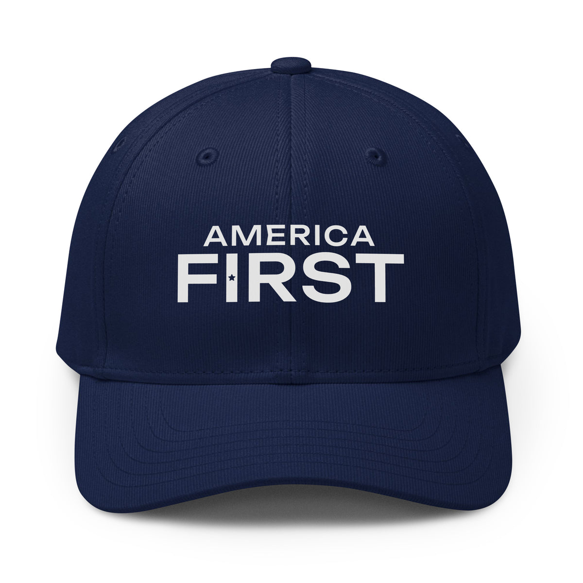 America First Hero Star Printed Adidas Cap Team Navy front | True American