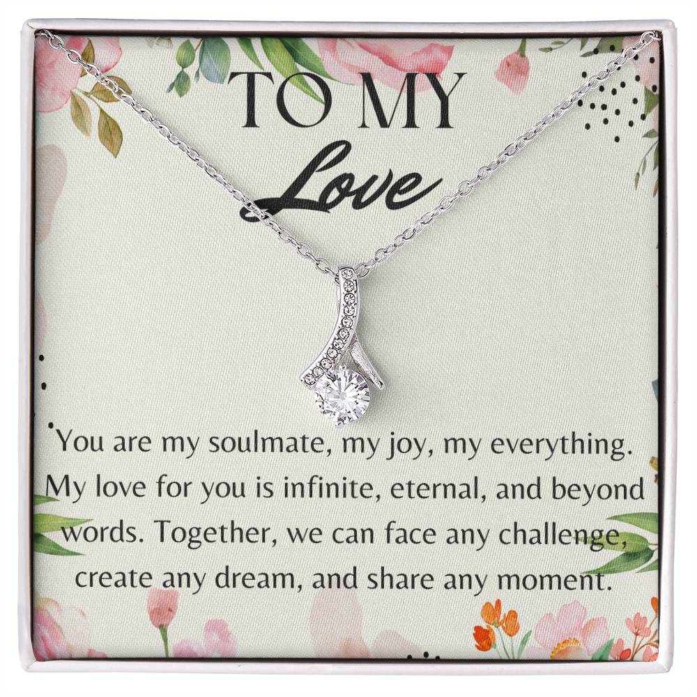 Surprise Your Love with This Necklace and a Sweet Message. Comes in an Elegant Gift Box. A Charming Gift for Your Soulmate on Her Birthday, Valentine's Day, or Any Day. Fast Shipping Guaranteed