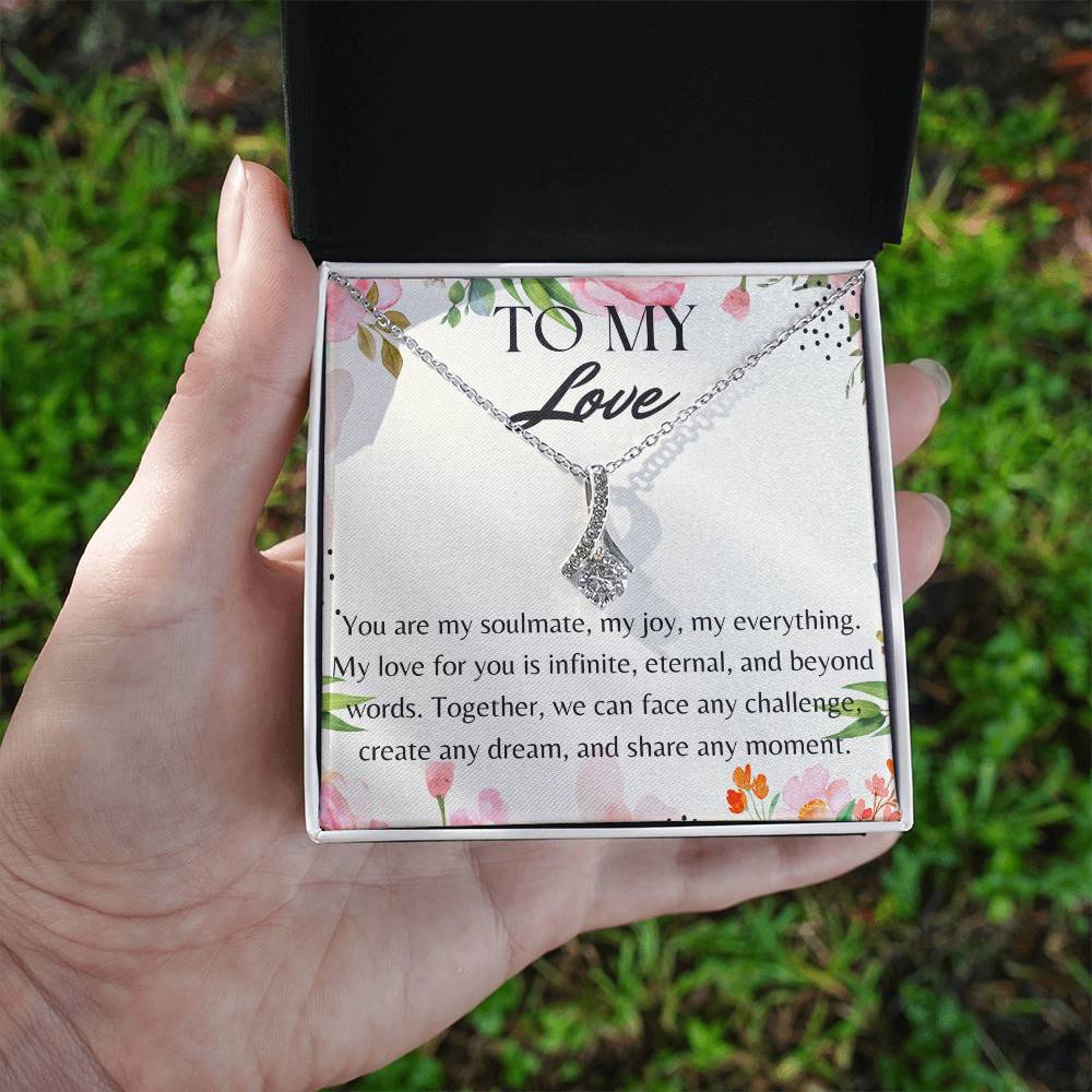 Surprise Your Love with This Necklace and a Sweet Message. Comes in an Elegant Gift Box. A Charming Gift for Your Soulmate on Her Birthday, Valentine's Day, or Any Day. Fast Shipping Guaranteed