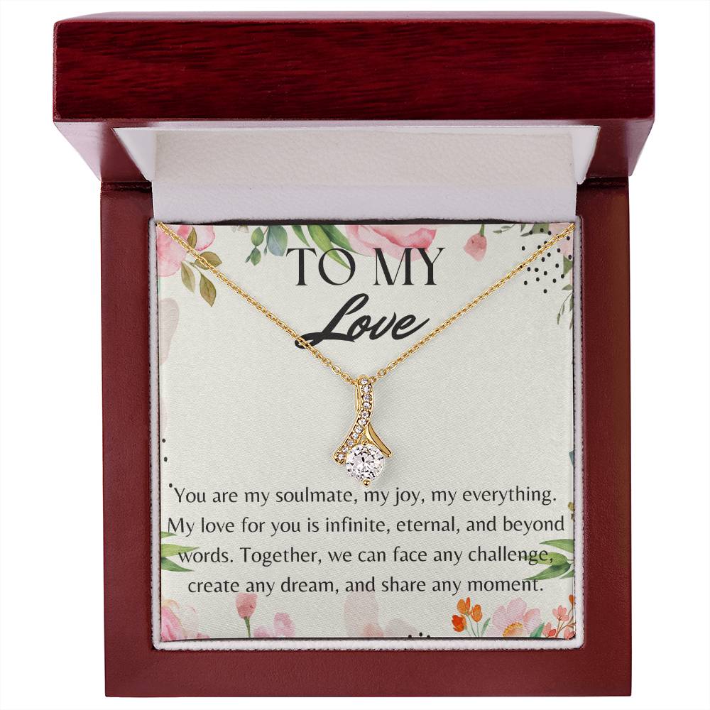 Surprise Your Love with This Necklace and a Sweet Message. Comes in an Elegant Gift Box. A Charming Gift for Your Soulmate on Her Birthday, Valentine's Day, or Any Day. Fast Shipping Guaranteed