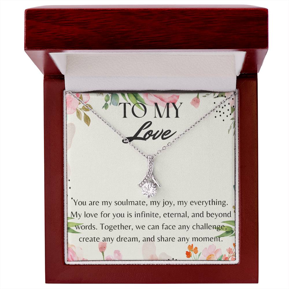 Surprise Your Love with This Necklace and a Sweet Message. Comes in an Elegant Gift Box. A Charming Gift for Your Soulmate on Her Birthday, Valentine's Day, or Any Day. Fast Shipping Guaranteed