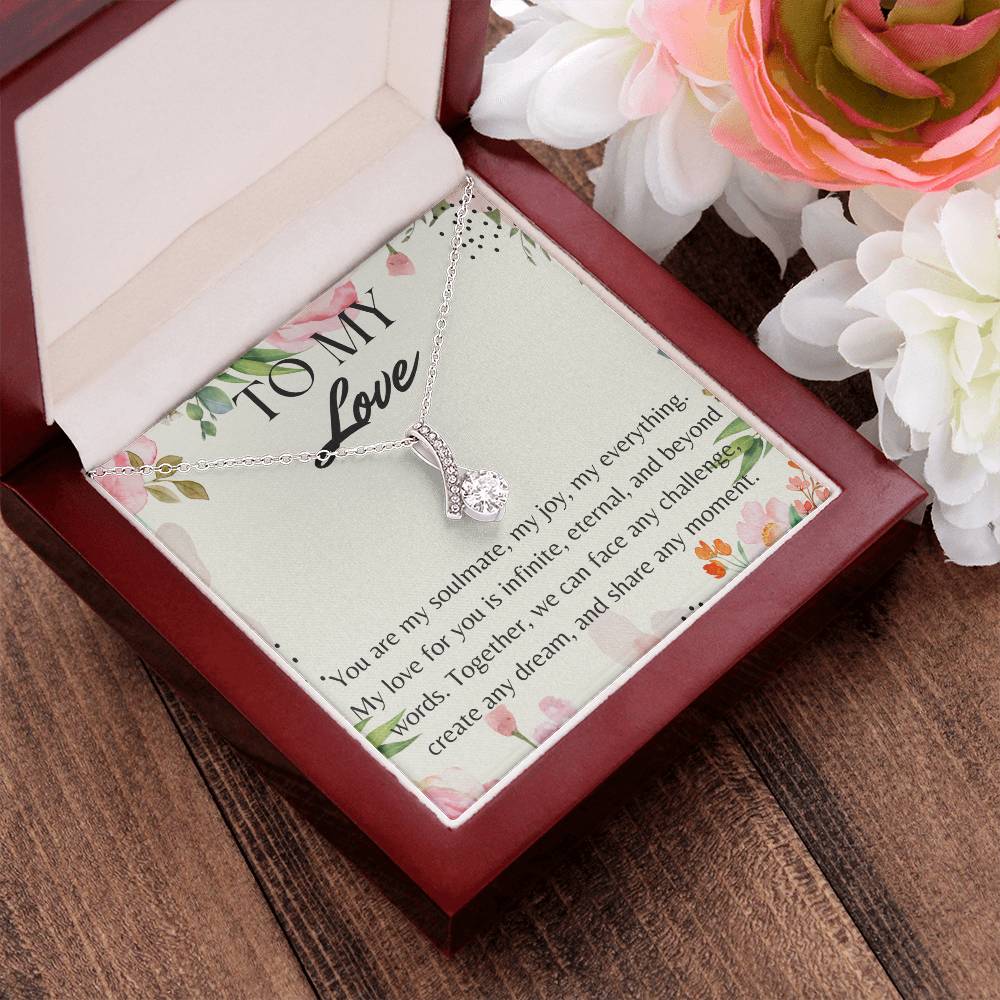 Surprise Your Love with This Necklace and a Sweet Message. Comes in an Elegant Gift Box. A Charming Gift for Your Soulmate on Her Birthday, Valentine's Day, or Any Day. Fast Shipping Guaranteed