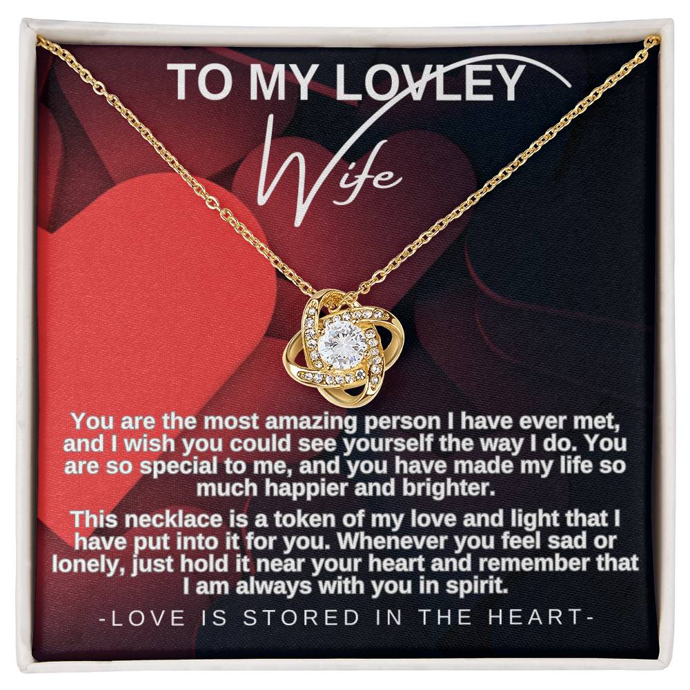 Make Your Wife Feel Special with This Exquisite Necklace and a Romantic Message. Delivered in a Classy Gift Box. A Lovely Gift for Your Soulmate on Her Birthday, Valentine's Day, or Just Because. Fast Shipping Guaranteed.