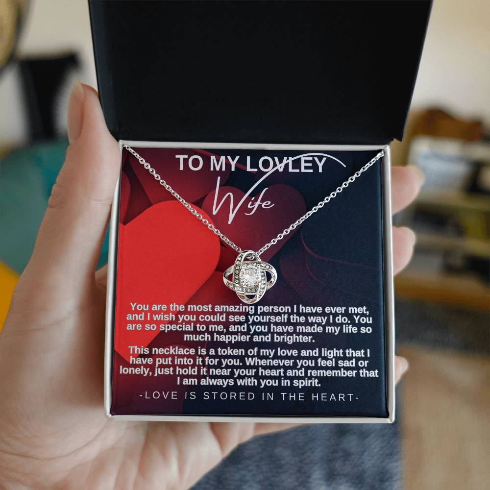 Make Your Wife Feel Special with This Exquisite Necklace and a Romantic Message. Delivered in a Classy Gift Box. A Lovely Gift for Your Soulmate on Her Birthday, Valentine's Day, or Just Because. Fast Shipping Guaranteed.