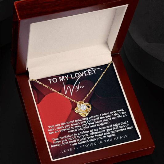 Make Your Wife Feel Special with This Exquisite Necklace and a Romantic Message. Delivered in a Classy Gift Box. A Lovely Gift for Your Soulmate on Her Birthday, Valentine's Day, or Just Because. Fast Shipping Guaranteed.