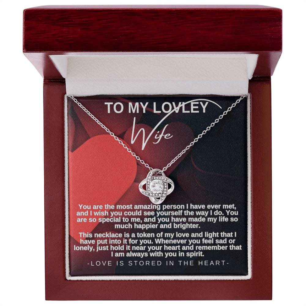 Make Your Wife Feel Special with This Exquisite Necklace and a Romantic Message. Delivered in a Classy Gift Box. A Lovely Gift for Your Soulmate on Her Birthday, Valentine's Day, or Just Because. Fast Shipping Guaranteed.