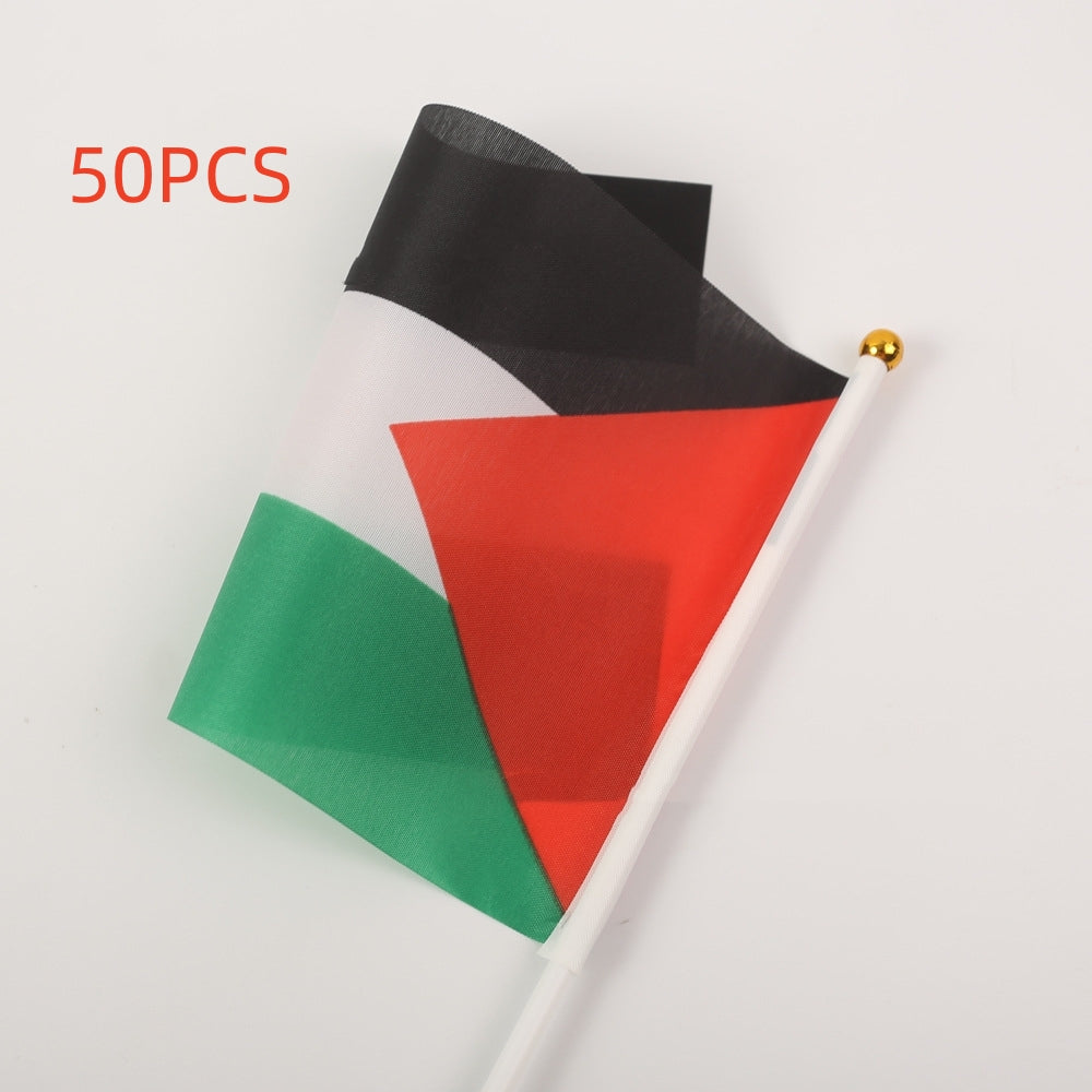 14 21cm Palestine Hand Signal Flag With Rod