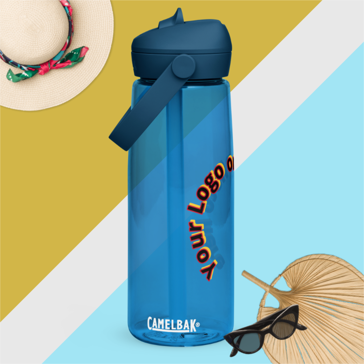 Custom Flip straw water bottle with your logo or photo