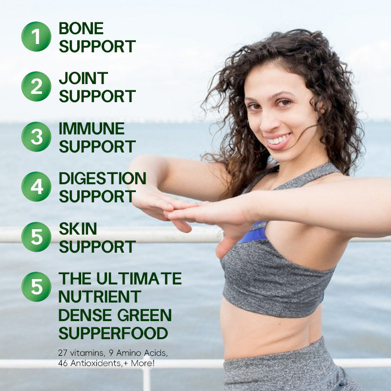 Moringa Leaf Capsules Pure Moringa Powder, Energy, Skin, Immune & Gut Health Superfood, Rich in Antioxidants, Essential Vitamins & Amino Acids, Natural Green Superfood Supplement - 60 Count