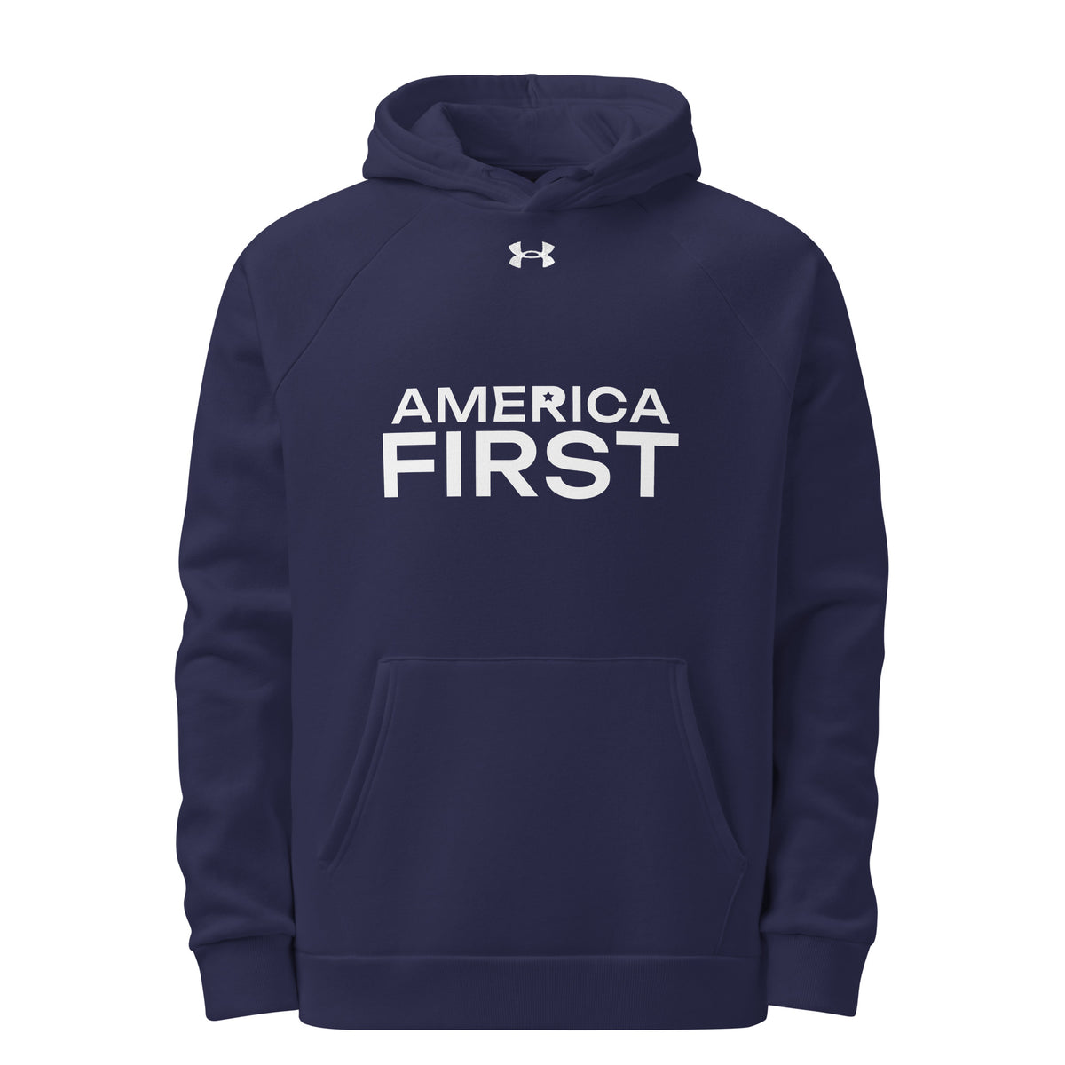 America First Star UA Hoodie Navy front | True American