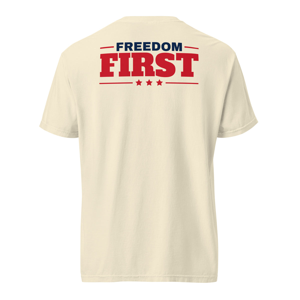 America First / Freedom First Tee Ivory flat back | True American