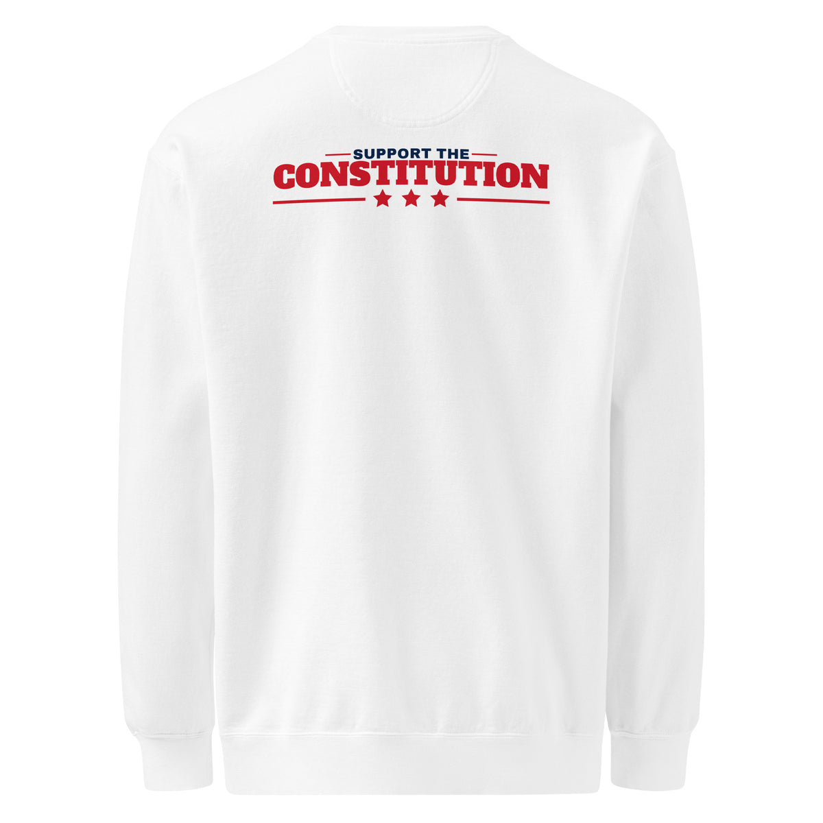 We the People / Support the Constitution Crewneck White flat back | True American