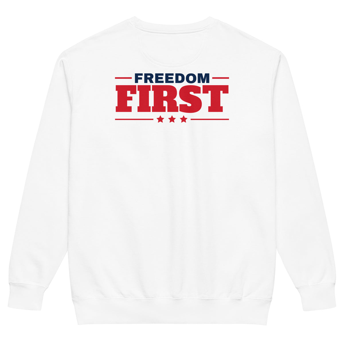 America First / Freedom First Crewneck White flat back | True American