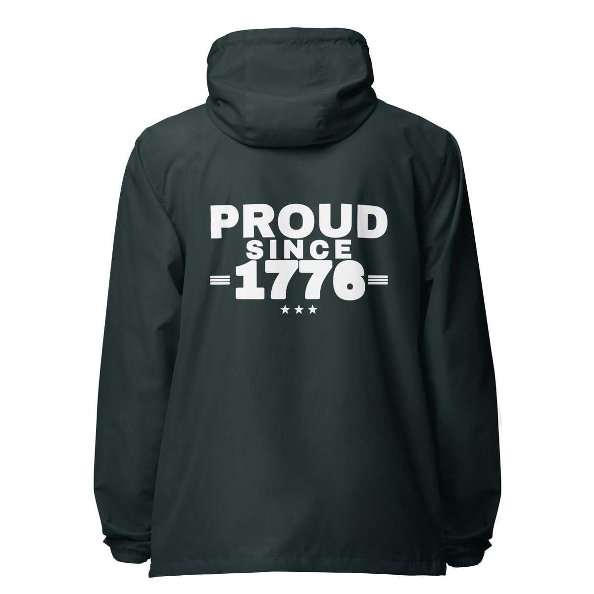Proud Since 1776 Windbreaker Jacket, dark blue, back | True American