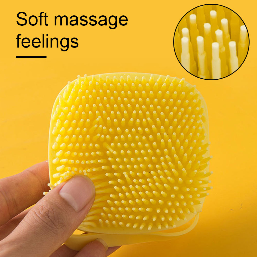 Soft Silicone Dog Brush, Bathroom Dog Bath Brush Massage Gloves Soft Safety Silicone Comb with Shampoo Box Pet Accessories for Cats Shower Grooming Tool