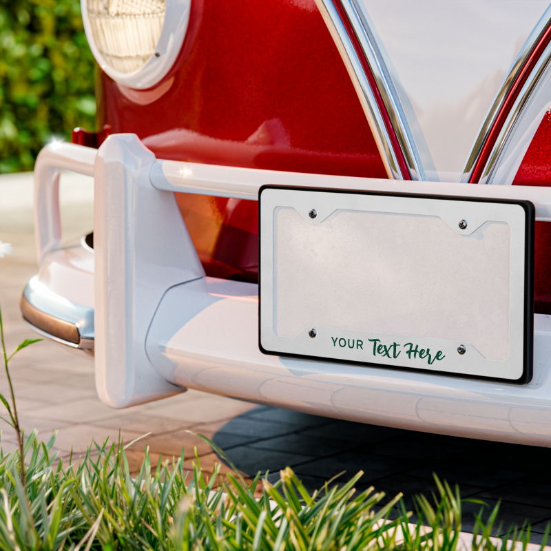 Custom Metal license plate frame with you design online