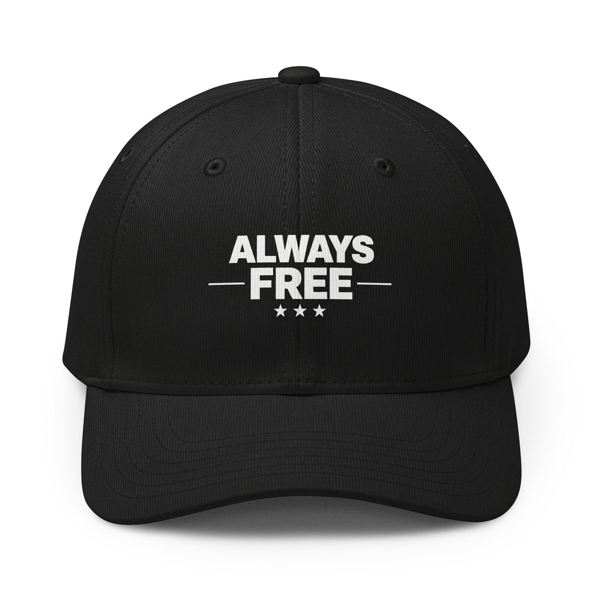Always Free Baseball Cap — Patriotic Adjustable Hat (Dark Edition)