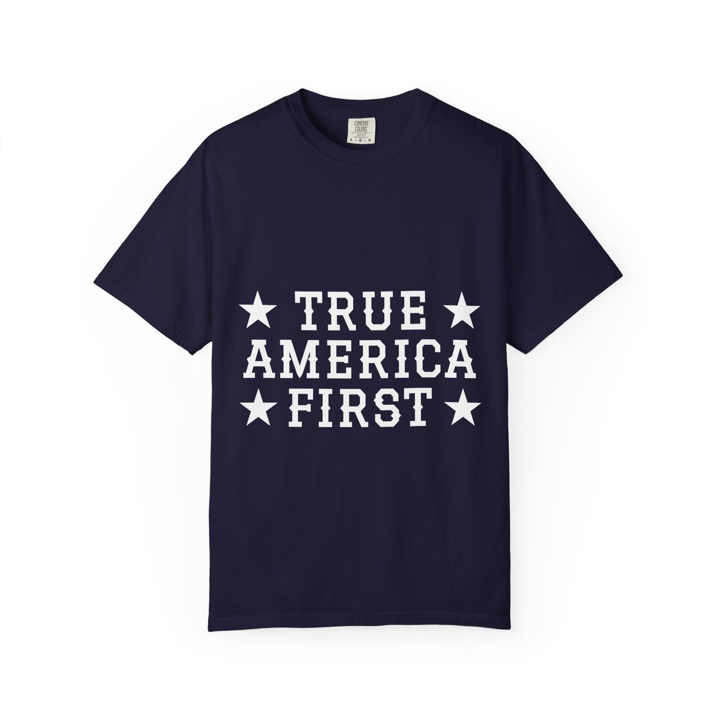 Personalized True American T-Shirt - Customized Patriotic USA Flag Shirt