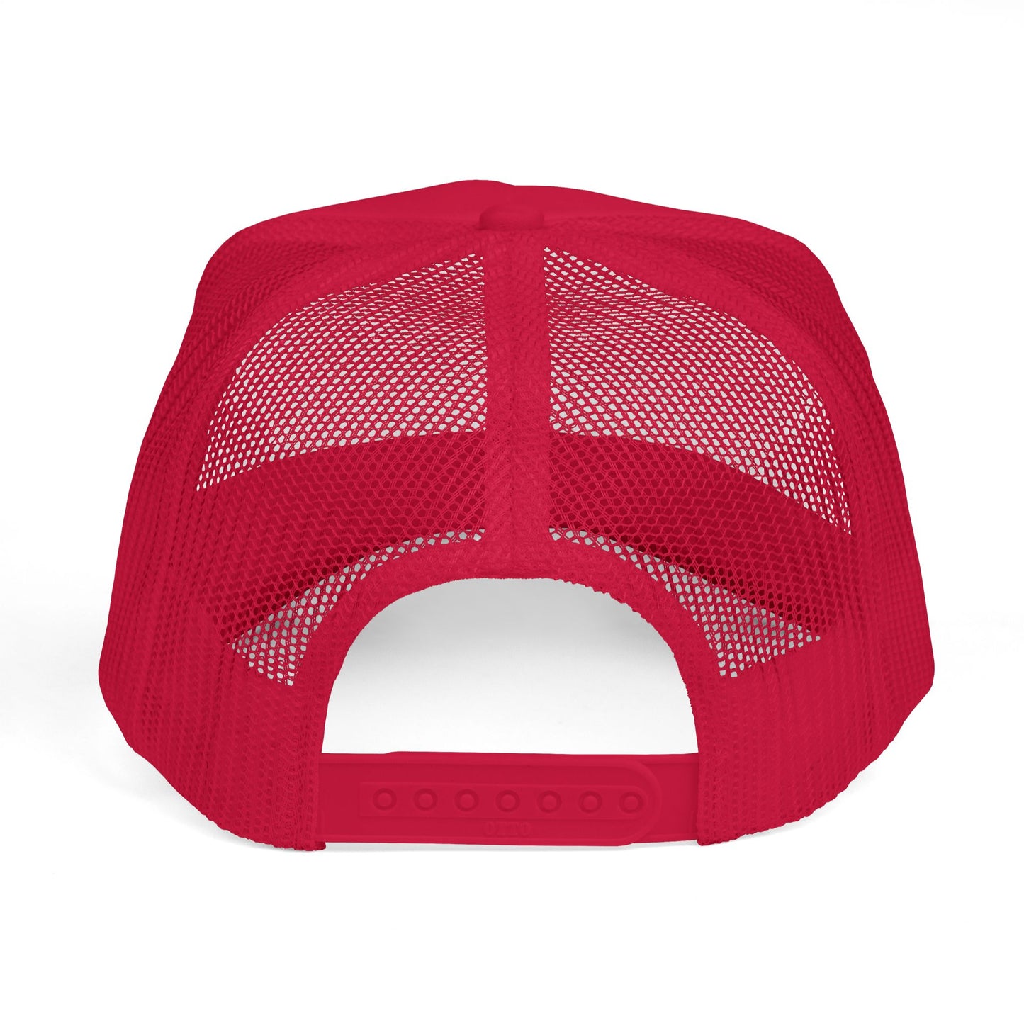 True America First Embroidered Trucker Hat - Patriotic Red Mesh Cap