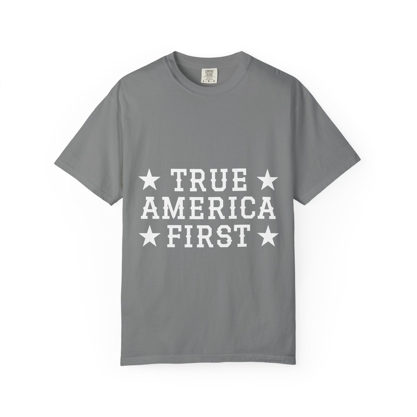 Personalized True American T-Shirt - Customized Patriotic USA Flag Shirt