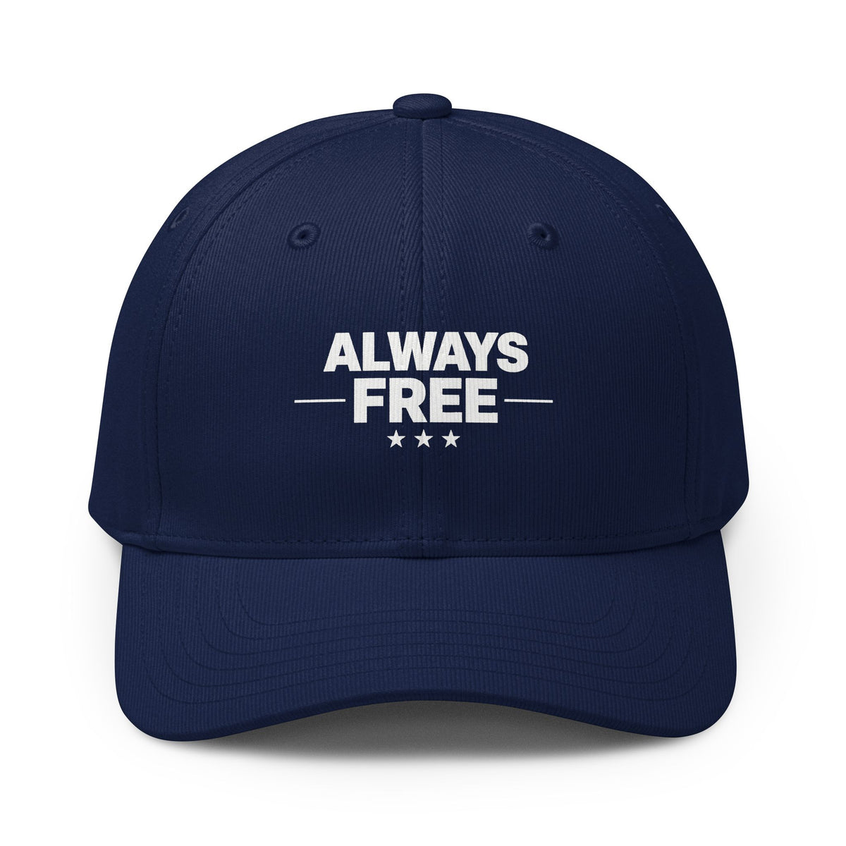Always Free Baseball Cap — Patriotic Adjustable Hat (Dark Edition)