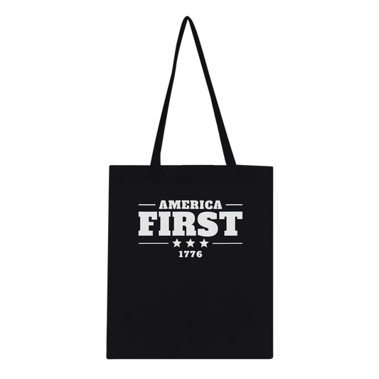 America First 1776 Classic Tote Black front | True American