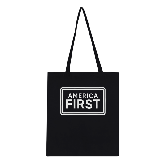 America First Framed Classic Tote Black front | True American