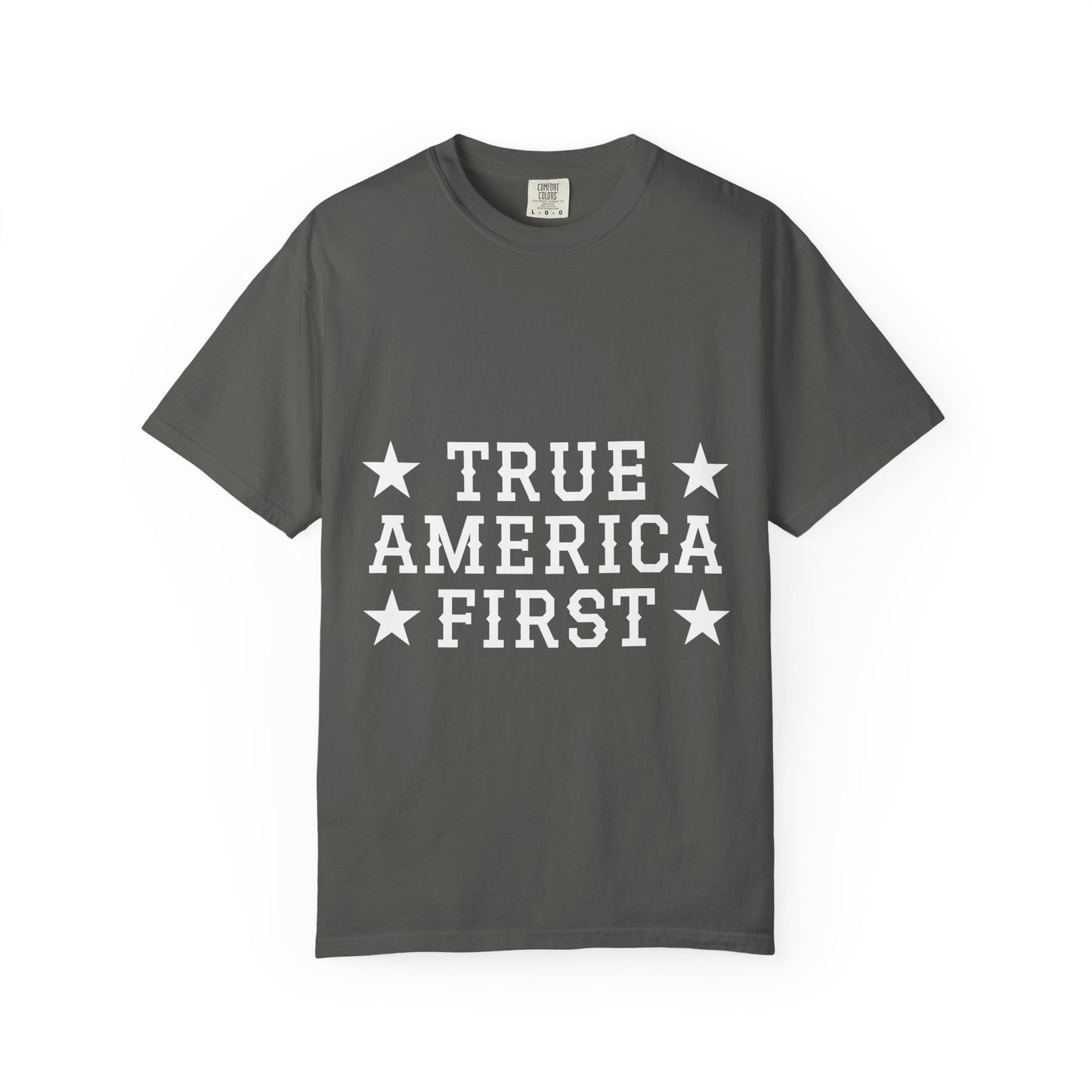 Personalized True American T-Shirt - Customized Patriotic USA Flag Shirt