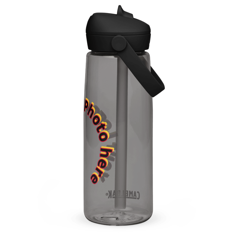 Custom Flip straw water bottle with your logo or photo