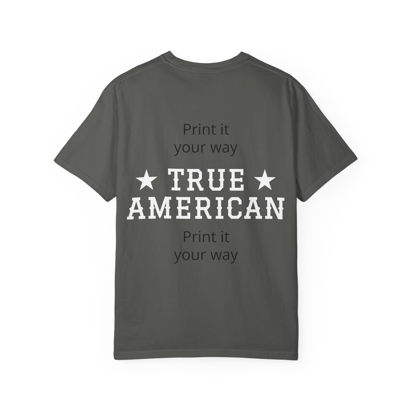 Personalized True American T-Shirt - Customized Patriotic USA Flag Shirt
