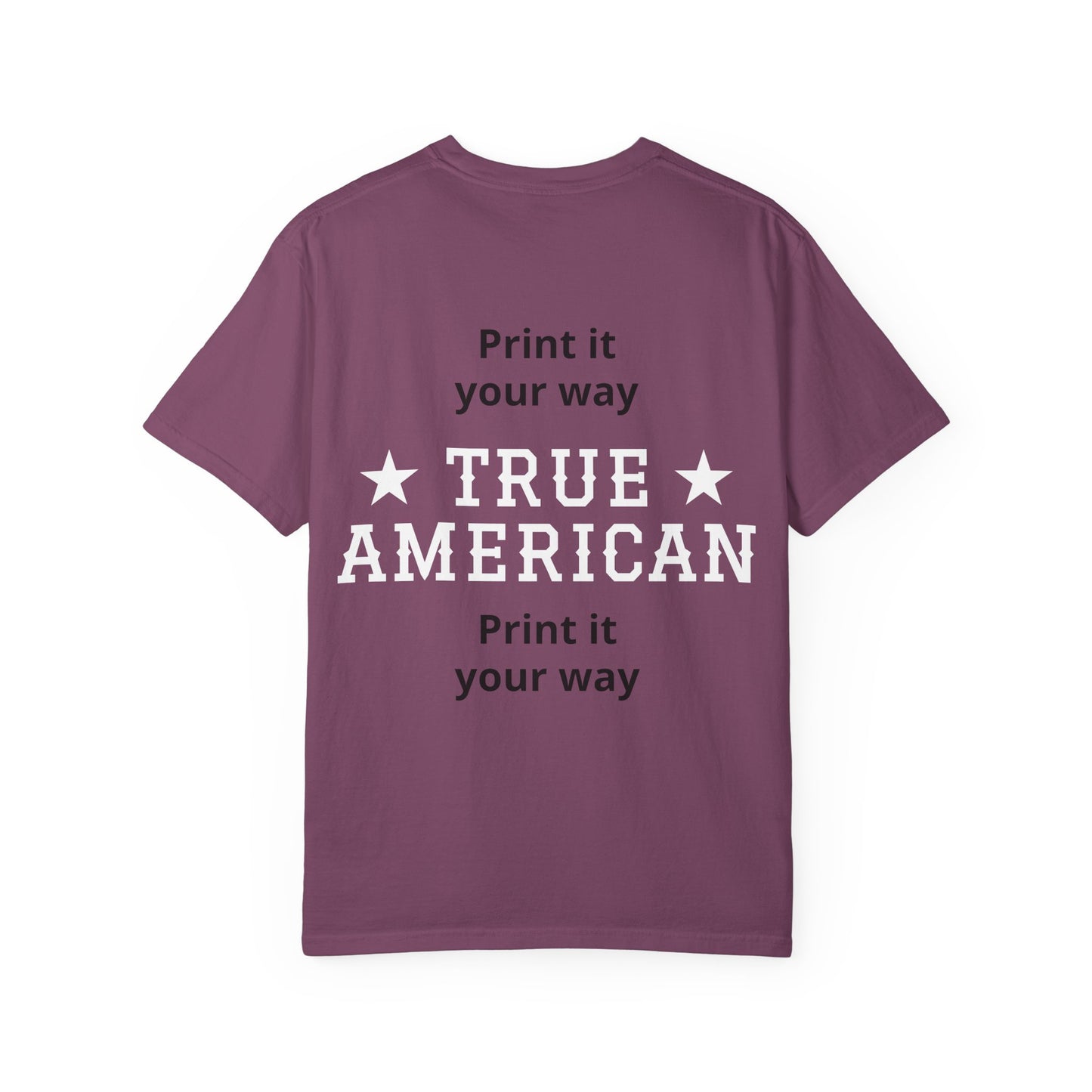 Personalized True American T-Shirt - Customized Patriotic USA Flag Shirt