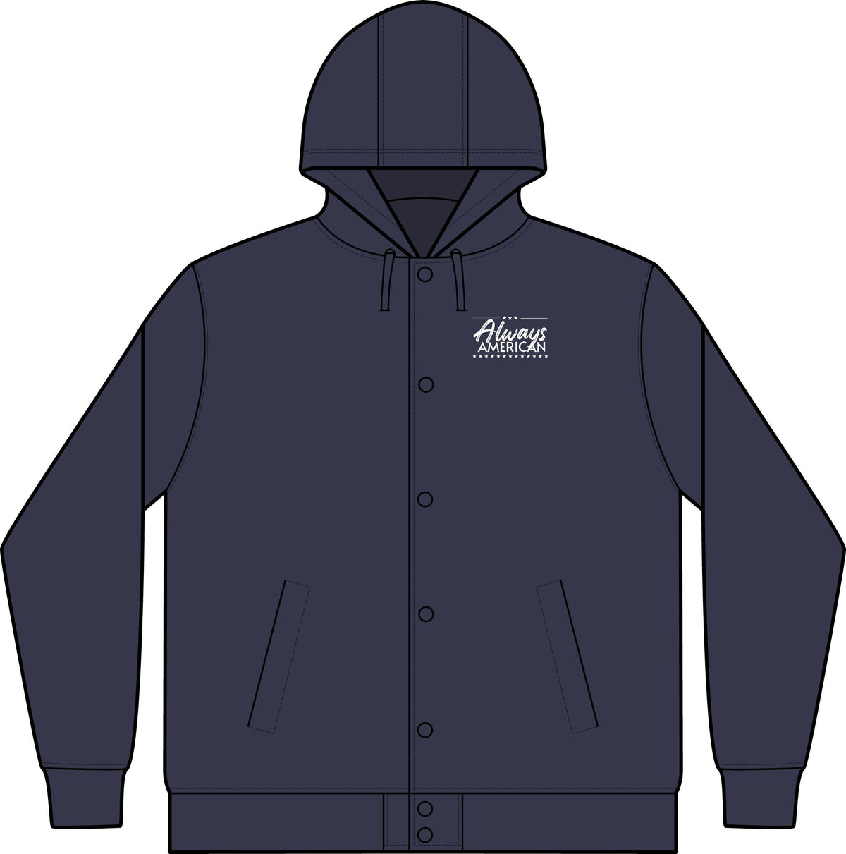 Always American Sport-Tek Insulated Letterman Jacket - "Always American" | True American
