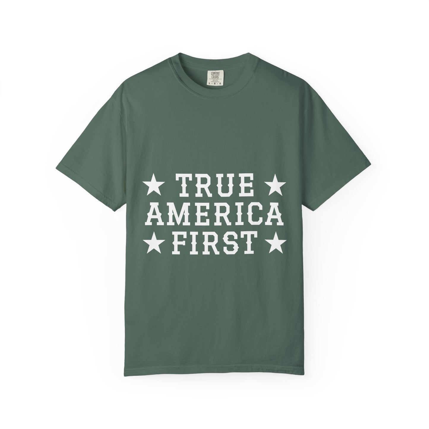 Personalized True American T-Shirt - Customized Patriotic USA Flag Shirt