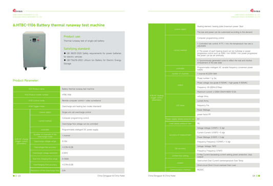 HOTOTECH HTBC-1106 brochure