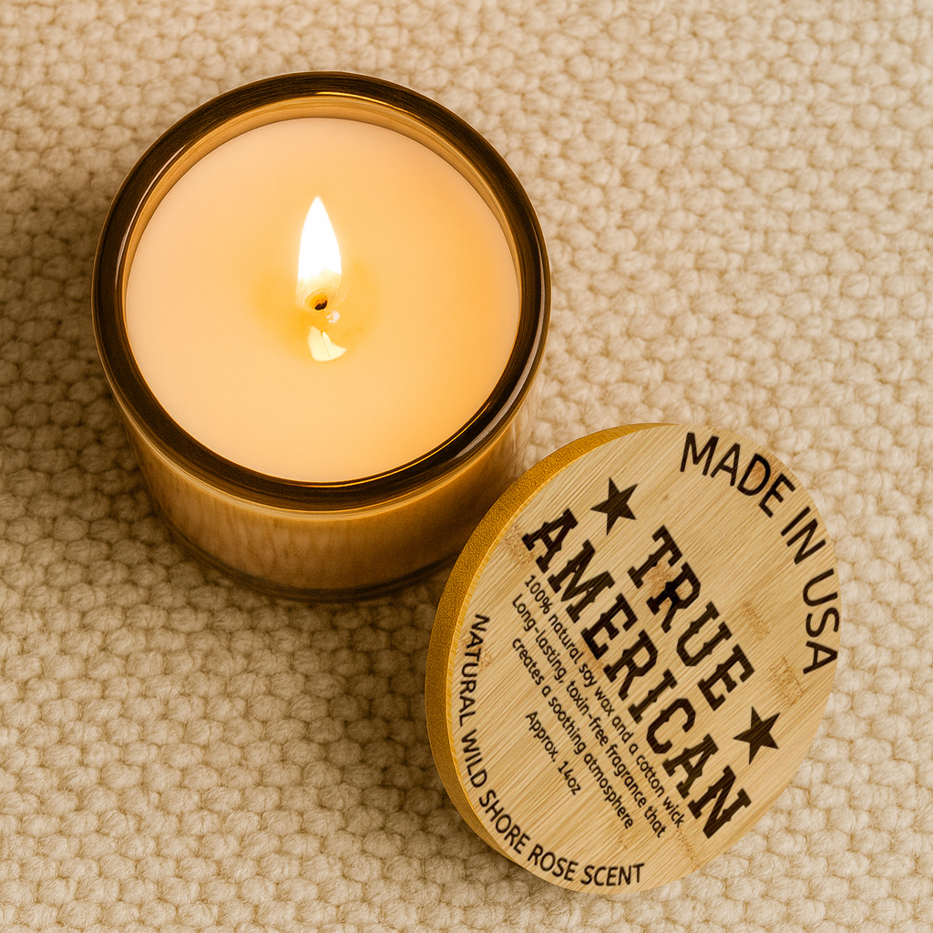 TRUE AMERICAN Scented 100% Soy Candle, 14oz (Engraving)