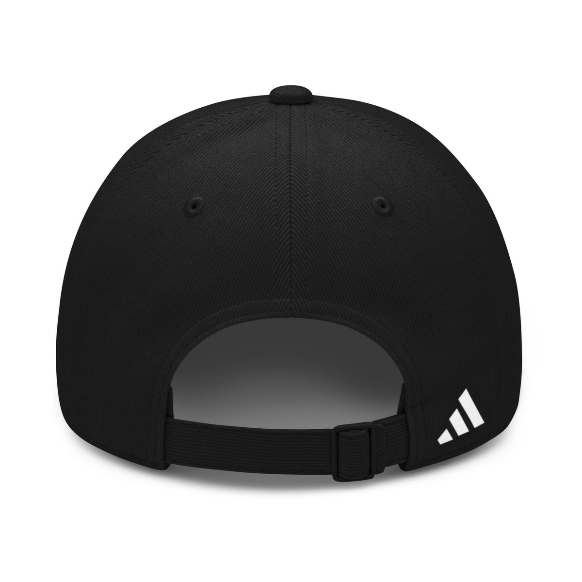 Here Before the Fourth cap, Black, back with adjustable strap and adidas three-bar detail | True American