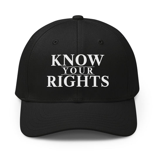 Know Your Rights Adidas Cap - "Know Your Rights", Black / White, front view