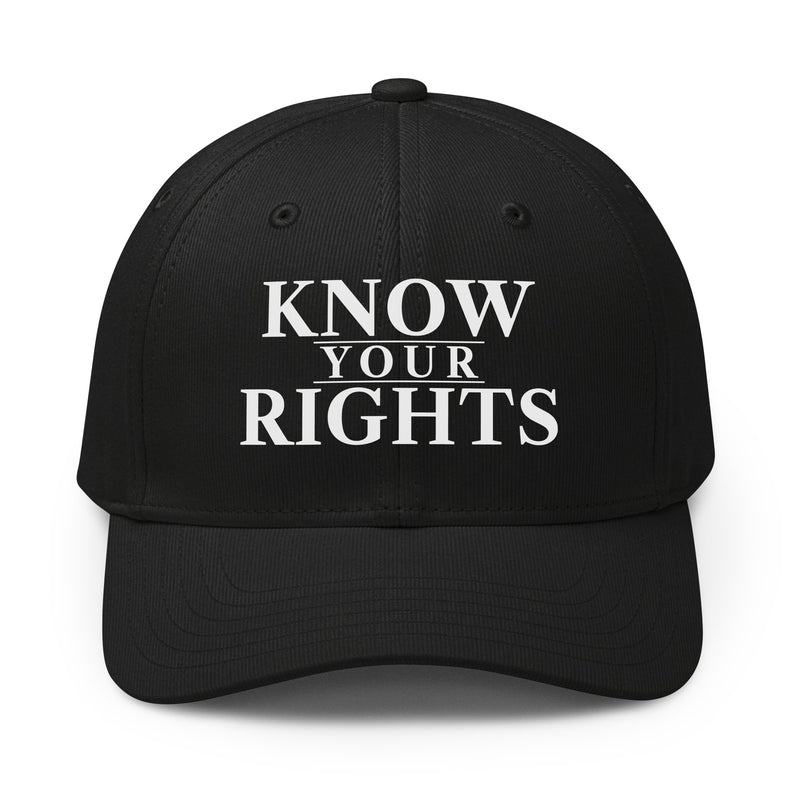 Know Your Rights Adidas Cap - "Know Your Rights", Black / White, front view