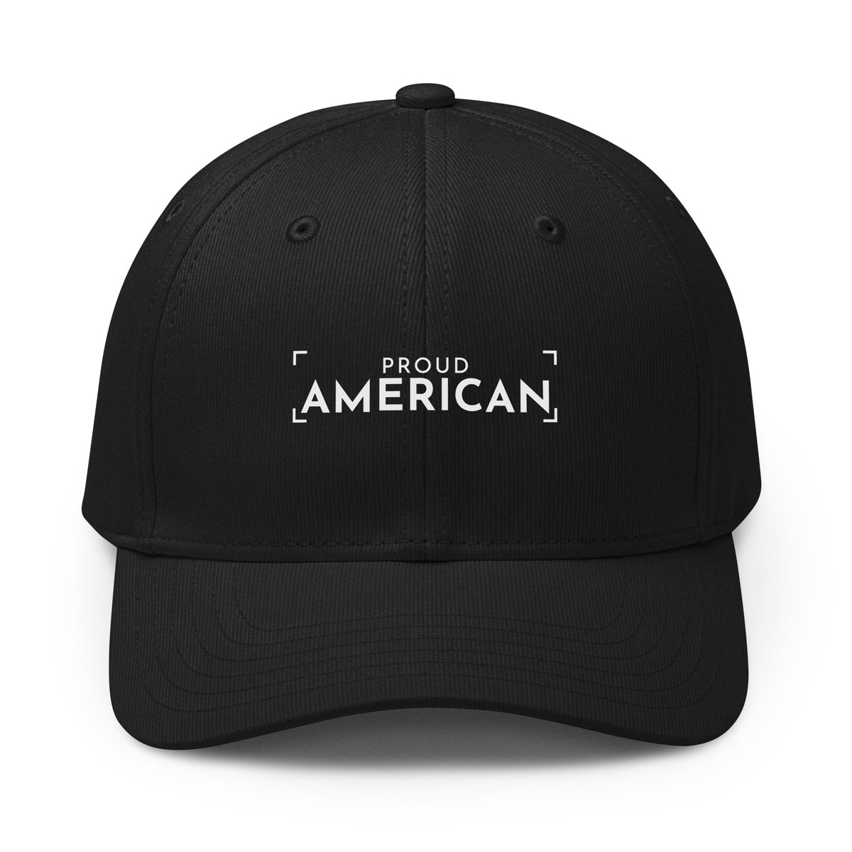 Proud American Bracket Printed adidas Cap Black front | True American