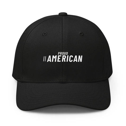 Proud American Sport Printed adidas Cap Black front | True American