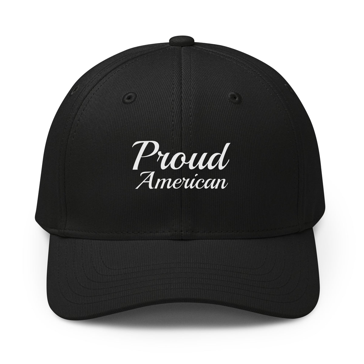 Proud American Brush Printed adidas Cap Black front | True American