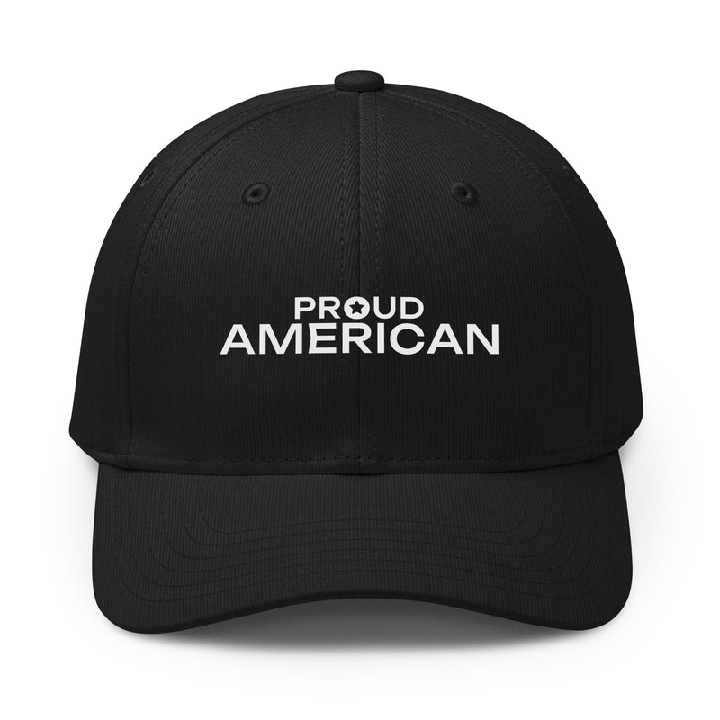 Proud American Star Printed adidas Cap Black front | True American