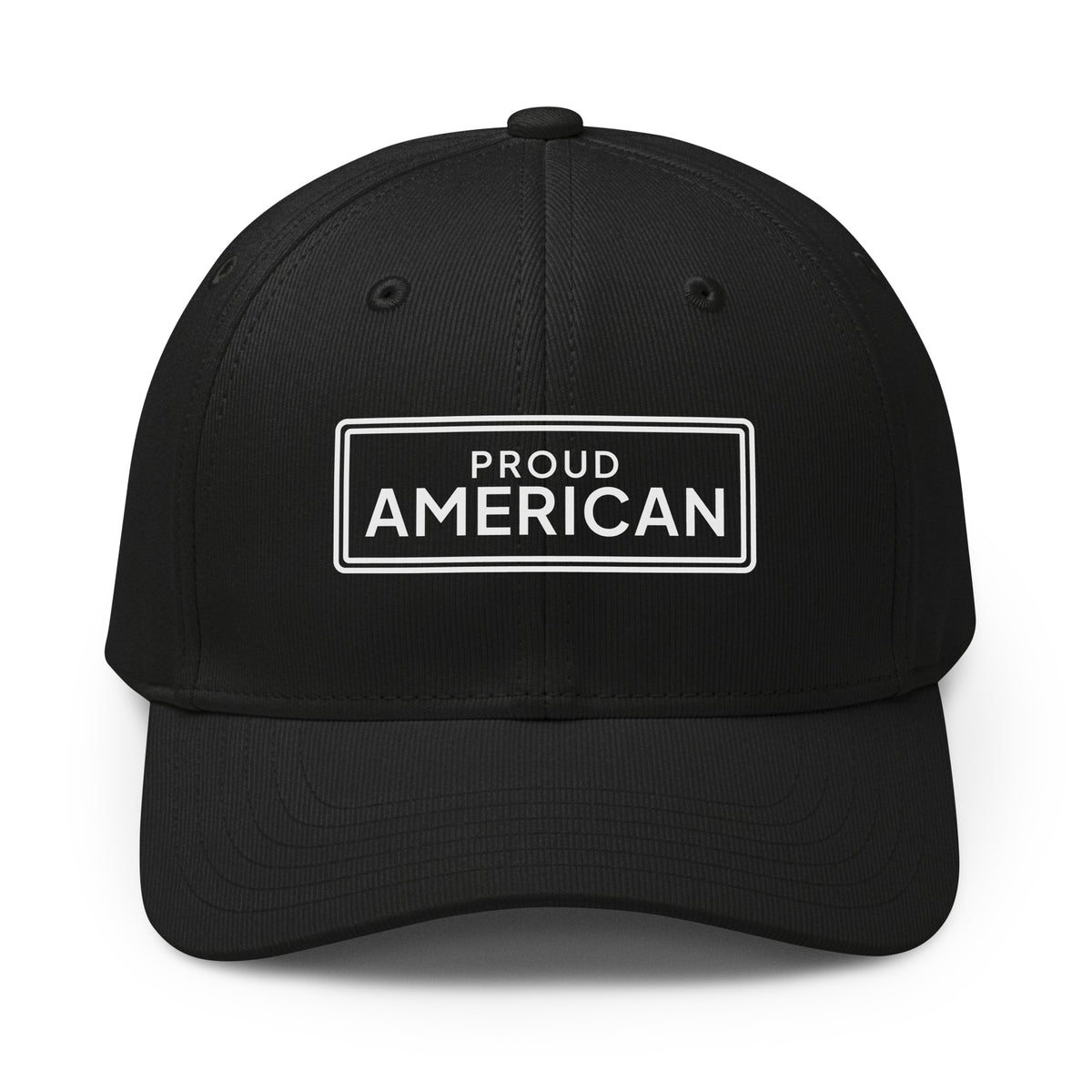 Proud American Framed Printed adidas Cap Black front | True American
