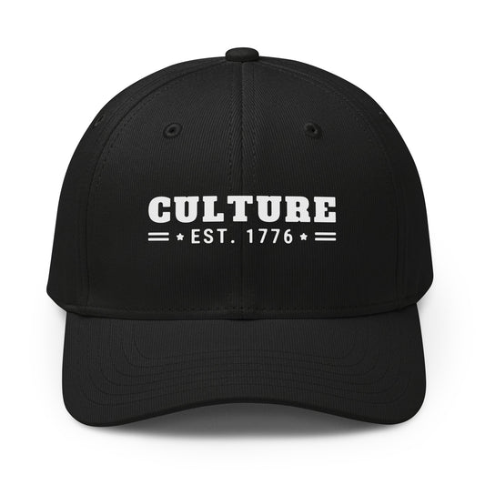 Culture Est. 1776 Cap in Black, front | True American