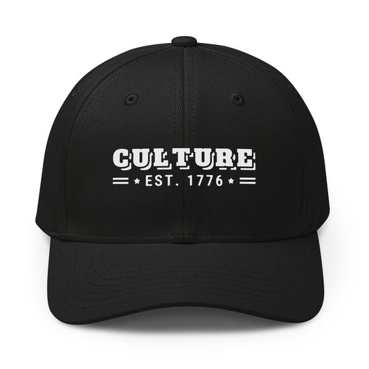 Culture Est. 1776 Shadow Cap in Black, front | True American