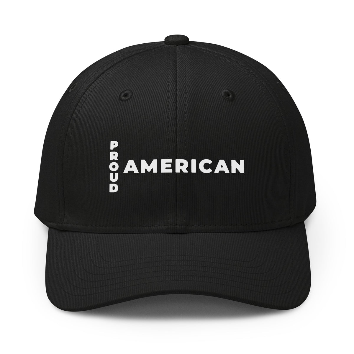 Proud American Vertical cap, Black, front | True American