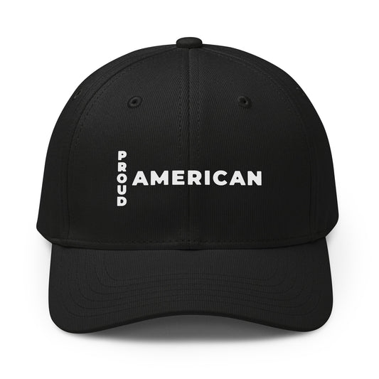 Proud American Vertical cap, Black, front | True American