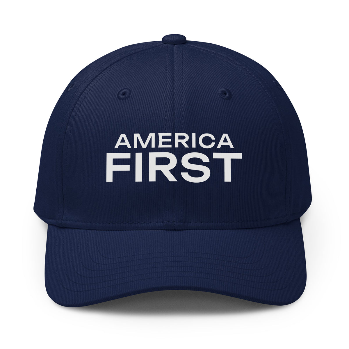 America First Wide Printed Adidas Cap Team Navy front | True American